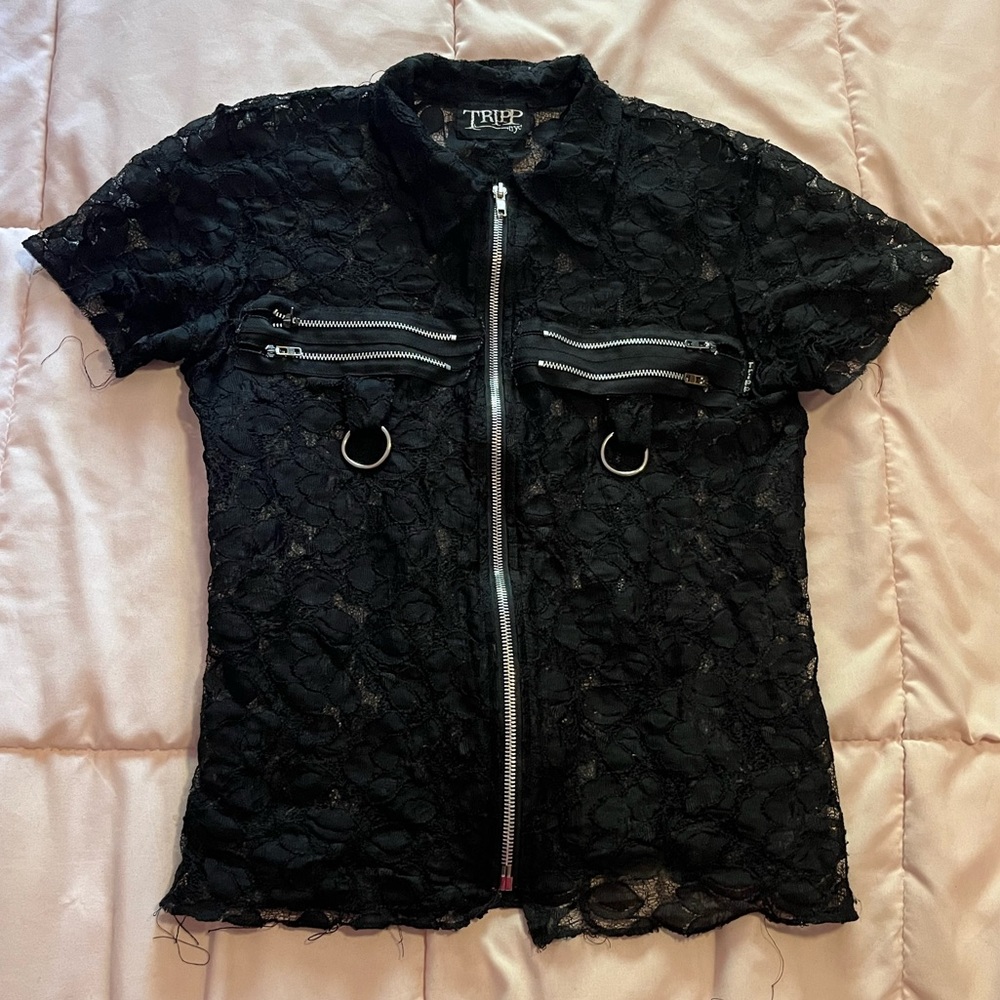 Lace Punk Shirt (Worn Seams)